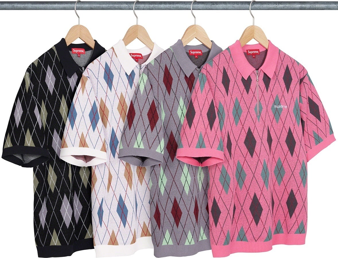 Argyle Zip Polo